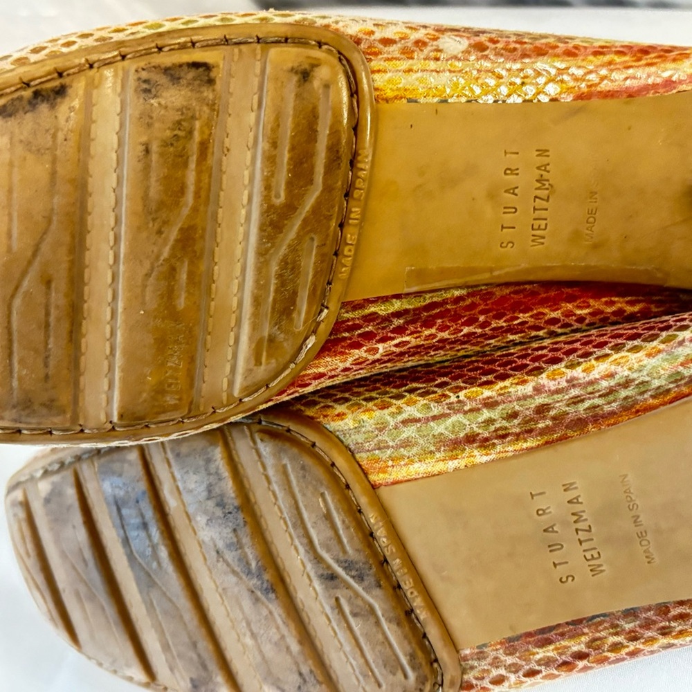 Stuart Weitzman Ombr Colored Python-Textured Flat… - image 5